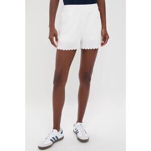 TUCKERNUCK SPORT White Scallop Performance Jersey Marisa Short Size XL NWT